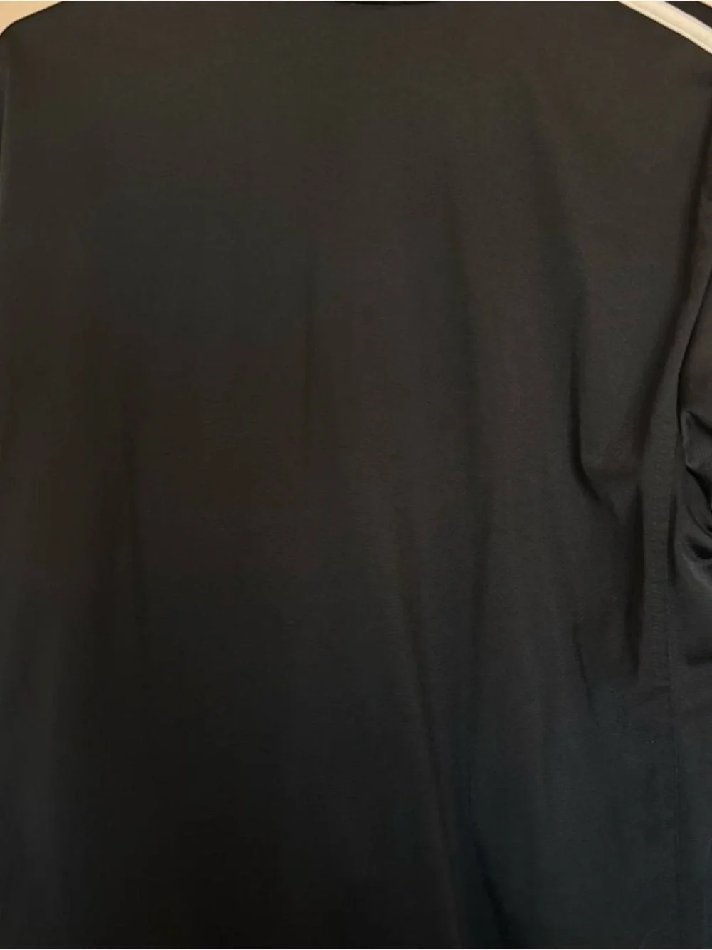 adidas Black Track Jacket with White Shoulder Stripes